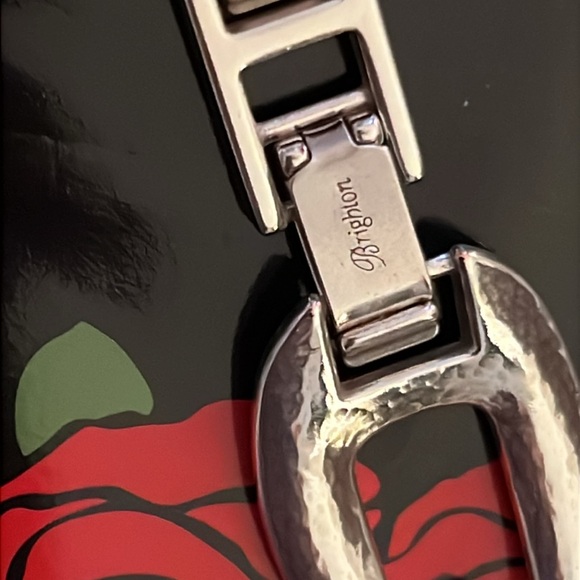 NWT $118 BRIGHTON MERIDIAN SILVER HAMMERED CRYSTAL ADJ BRACELET - Picture 5 of 7